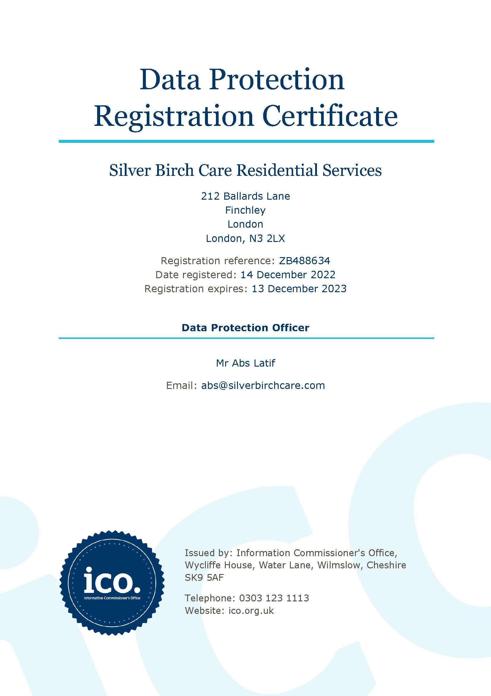 ICO certificate