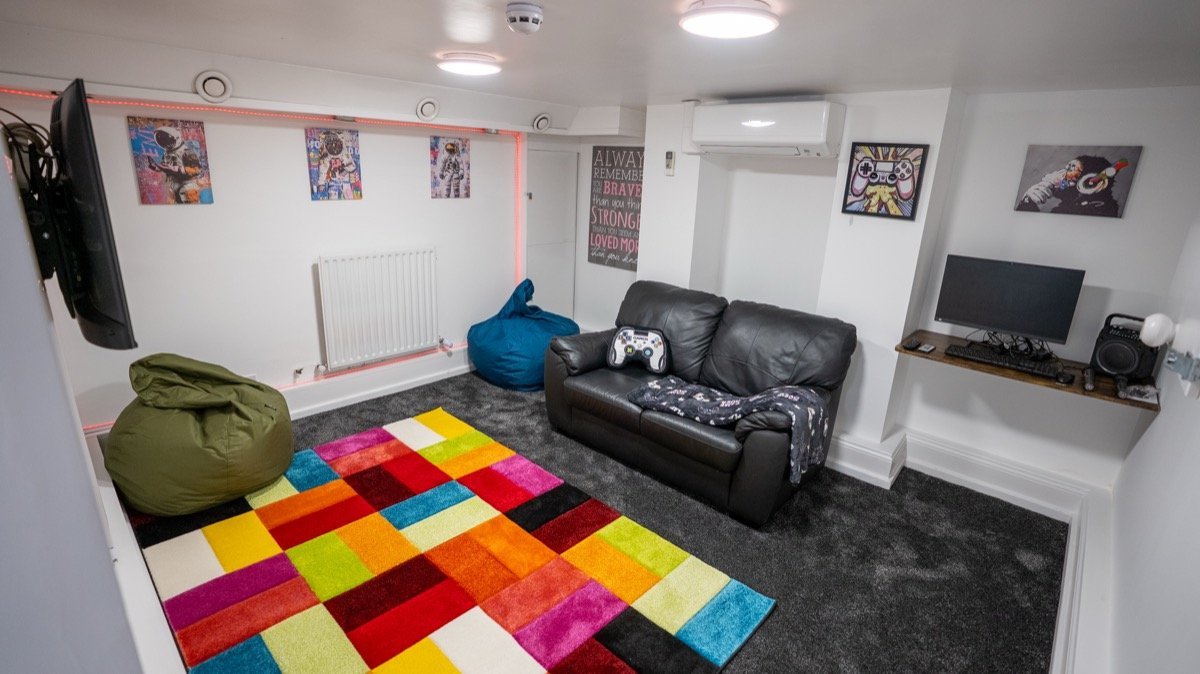 The Spruces games and chill-out room